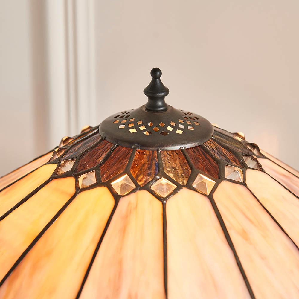 Interiors 1900 Brooklyn Medium Table Lamp - Tiffany Glass