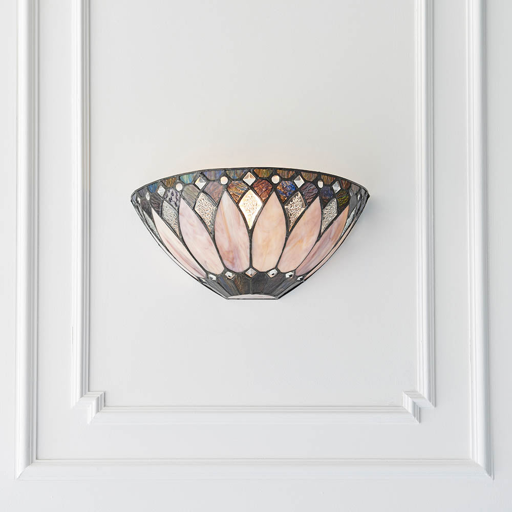 Interiors 1900 Brooklyn Wall Fitting - Tiffany Glass