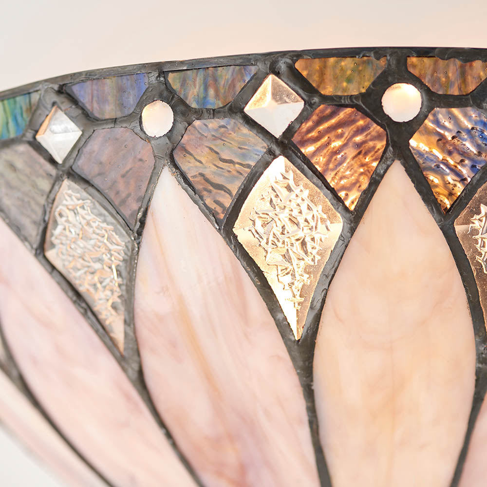 Interiors 1900 Brooklyn Wall Fitting - Tiffany Glass