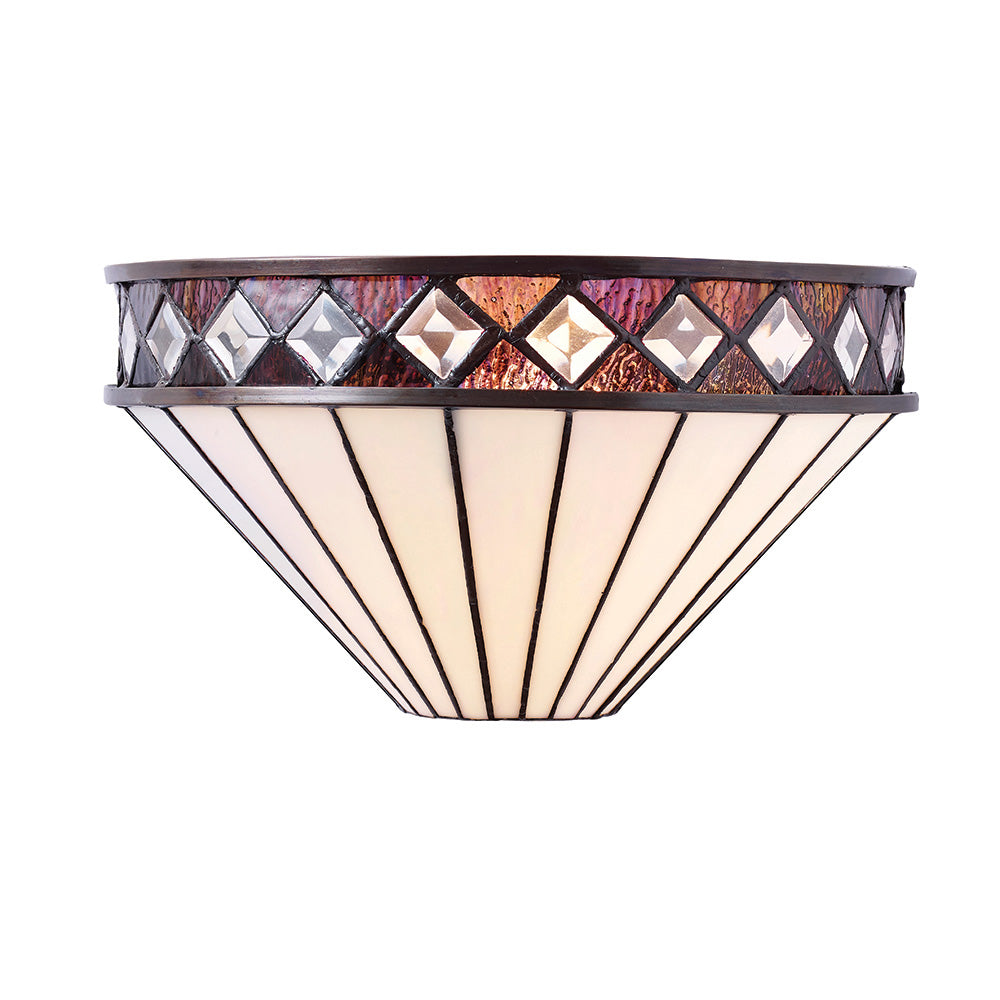 Interiors 1900 Fargo Single Wall Fitting - Tiffany Glass