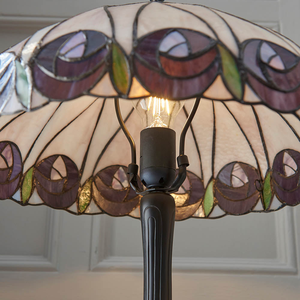 Interiors 1900 Hutchinson Medium Table Lamp - Tiffany Glass