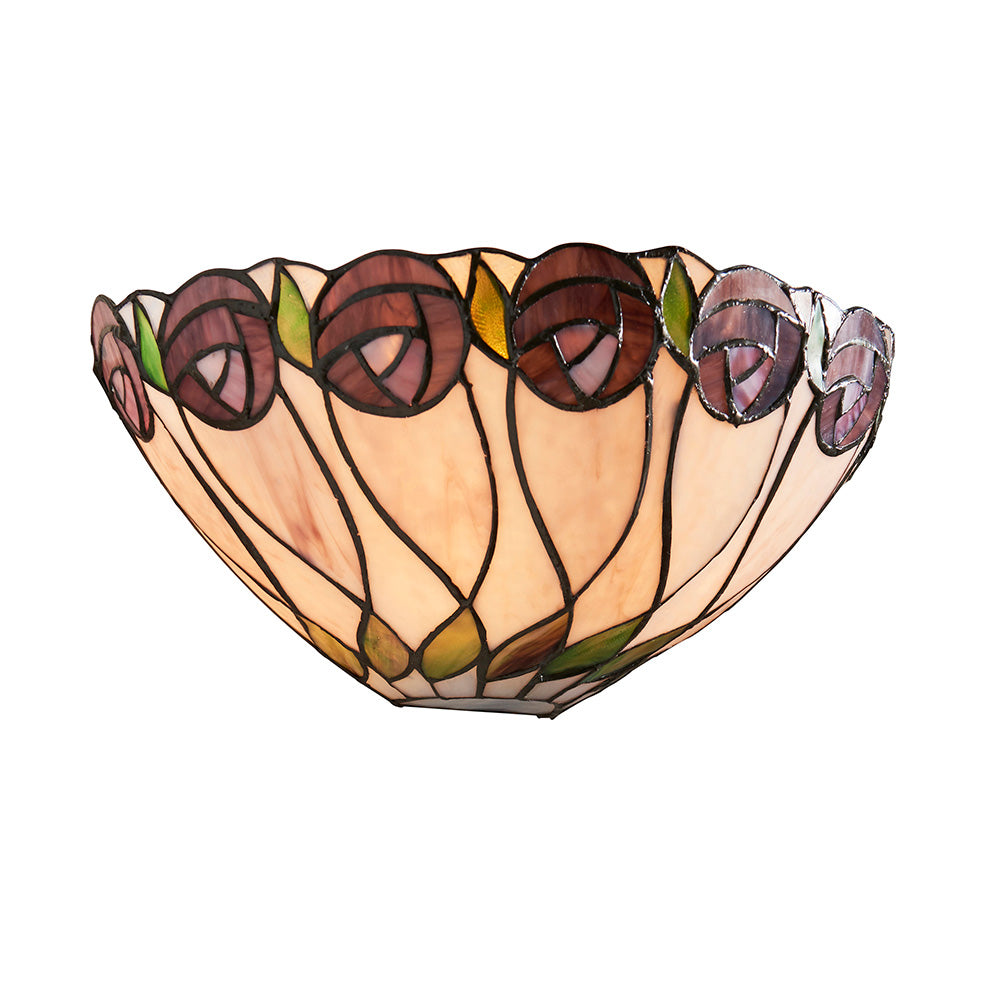 Interiors 1900 Hutchinson Single Wall Fitting - Tiffany Glass