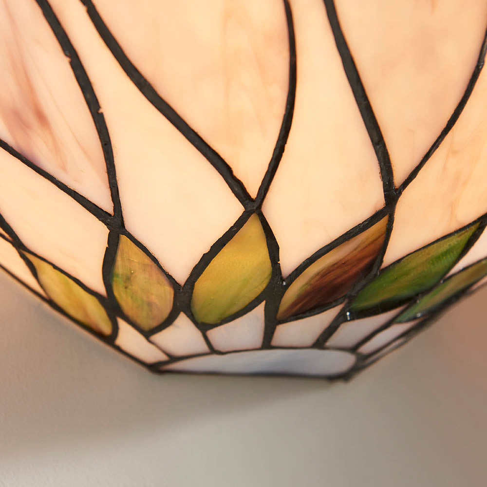 Interiors 1900 Hutchinson Single Wall Fitting - Tiffany Glass