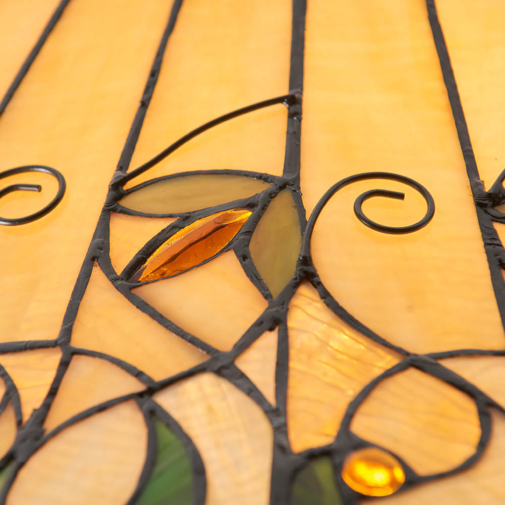 Interiors 1900 Jamelia Large 3 Light Pendant - Handcrafted Tiffany Style Glass