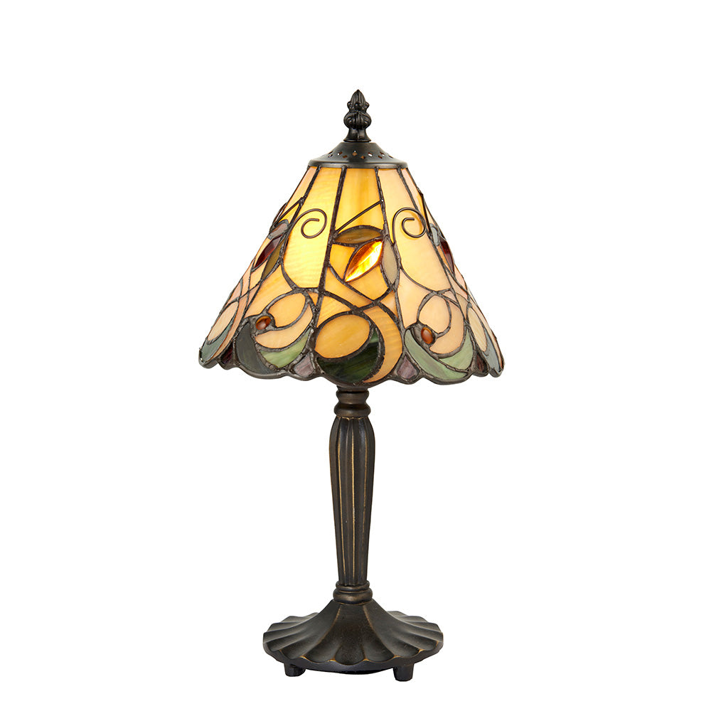 Interiors 1900 Jamelia Mini Table Lamp - Tiffany Glass