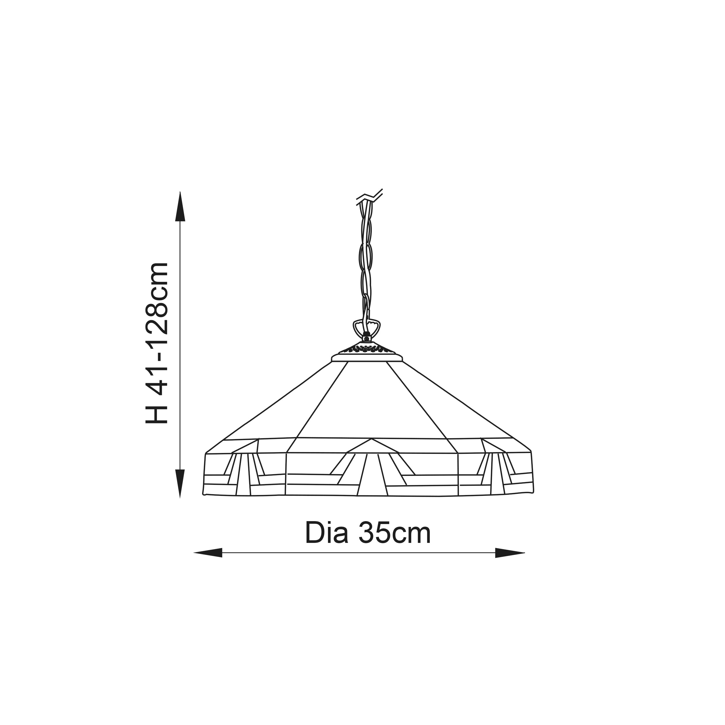 Interiors 1900 Nevada Medium Pendant - Handcrafted Tiffany Style Glass