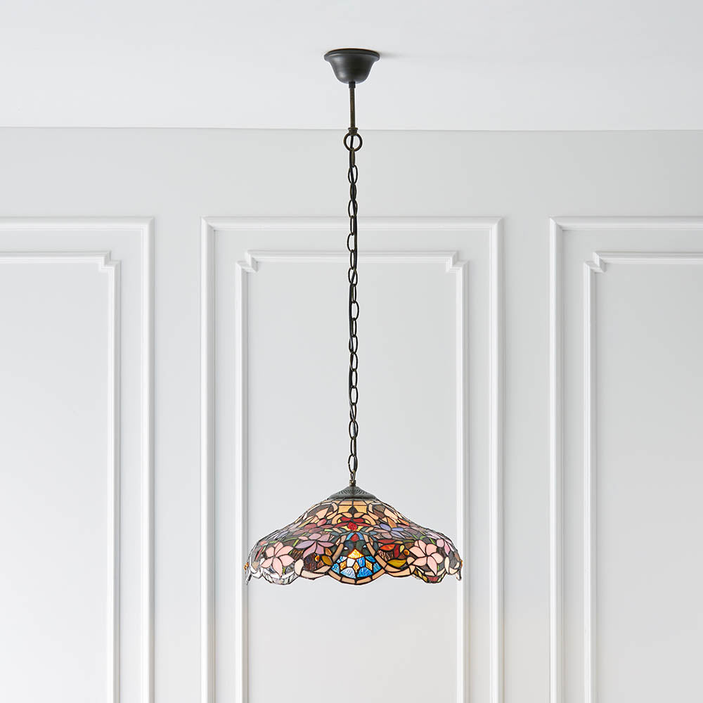Interiors 1900 Sullivan Medium Single Pendant - Tiffany Glass