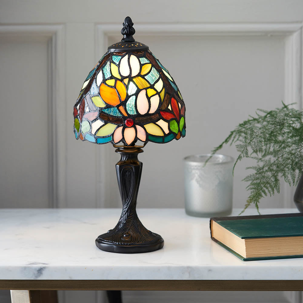 Interiors 1900 Sylvette Mini Table Lamp - Tiffany Glass