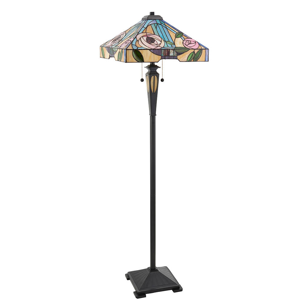 Interiors 1900 Willow Floor Lamp - Tiffany Glass