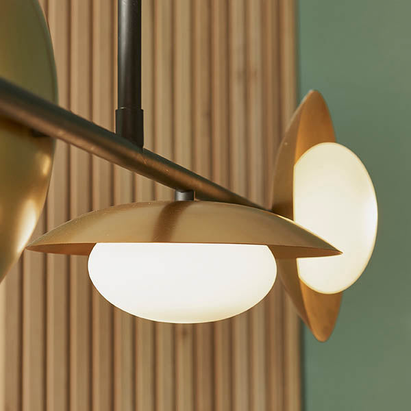 Utopia Planet 4 Light Linear Pendant - Gold