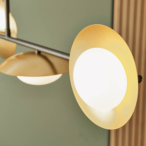 Utopia Planet 4 Light Linear Pendant - Gold