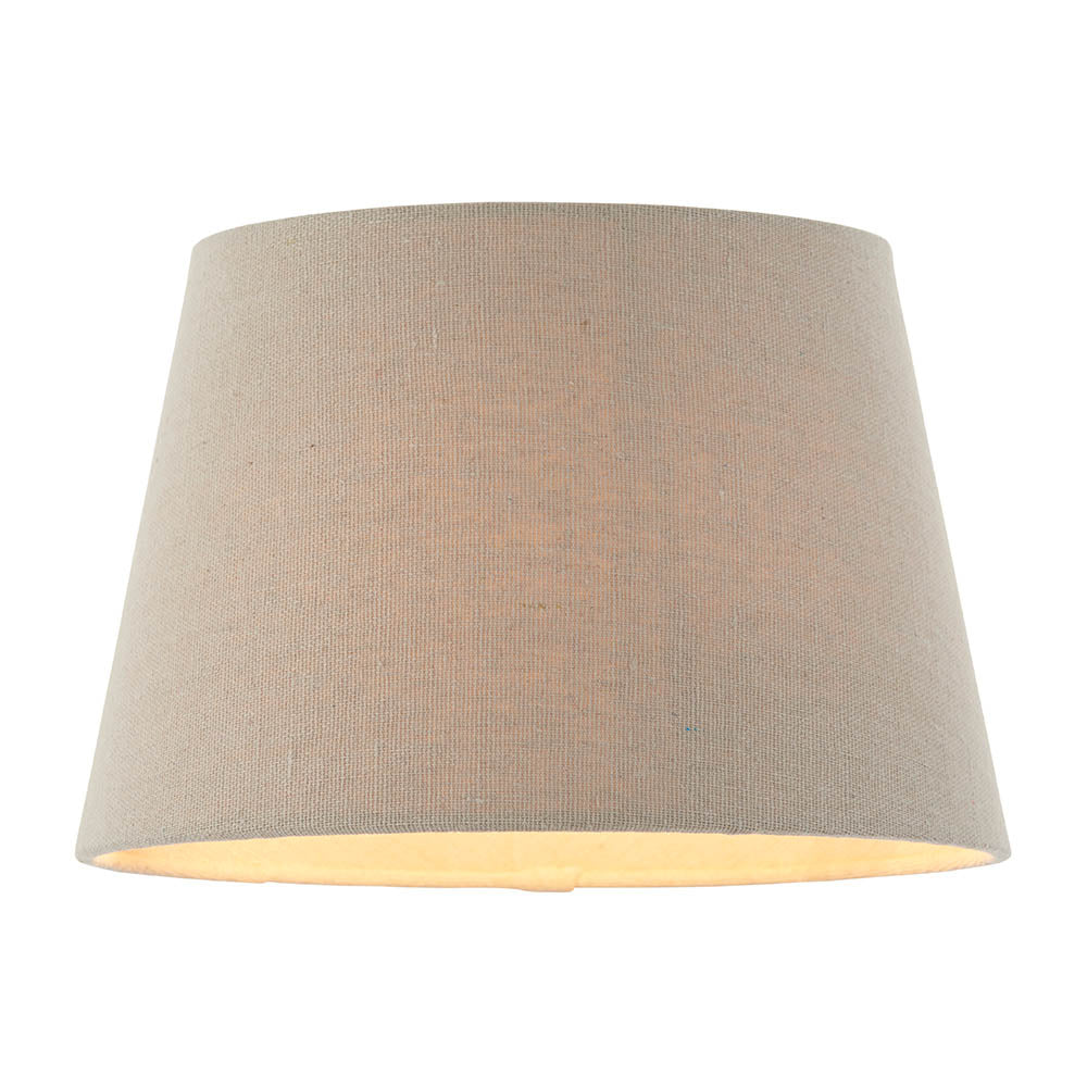 Endon Cici 8" Tapered Cylinder Shade - Grey Faux Linen - Shade Only