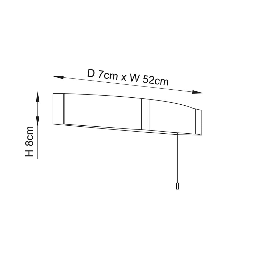 Endon Onan 2 Light Wall Light - Opal Pc & Chrome Acrylic