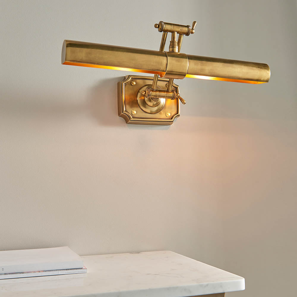 Interiors 1900 Winchester 20" 2 Light Wall Light - Solid Mellow Brass