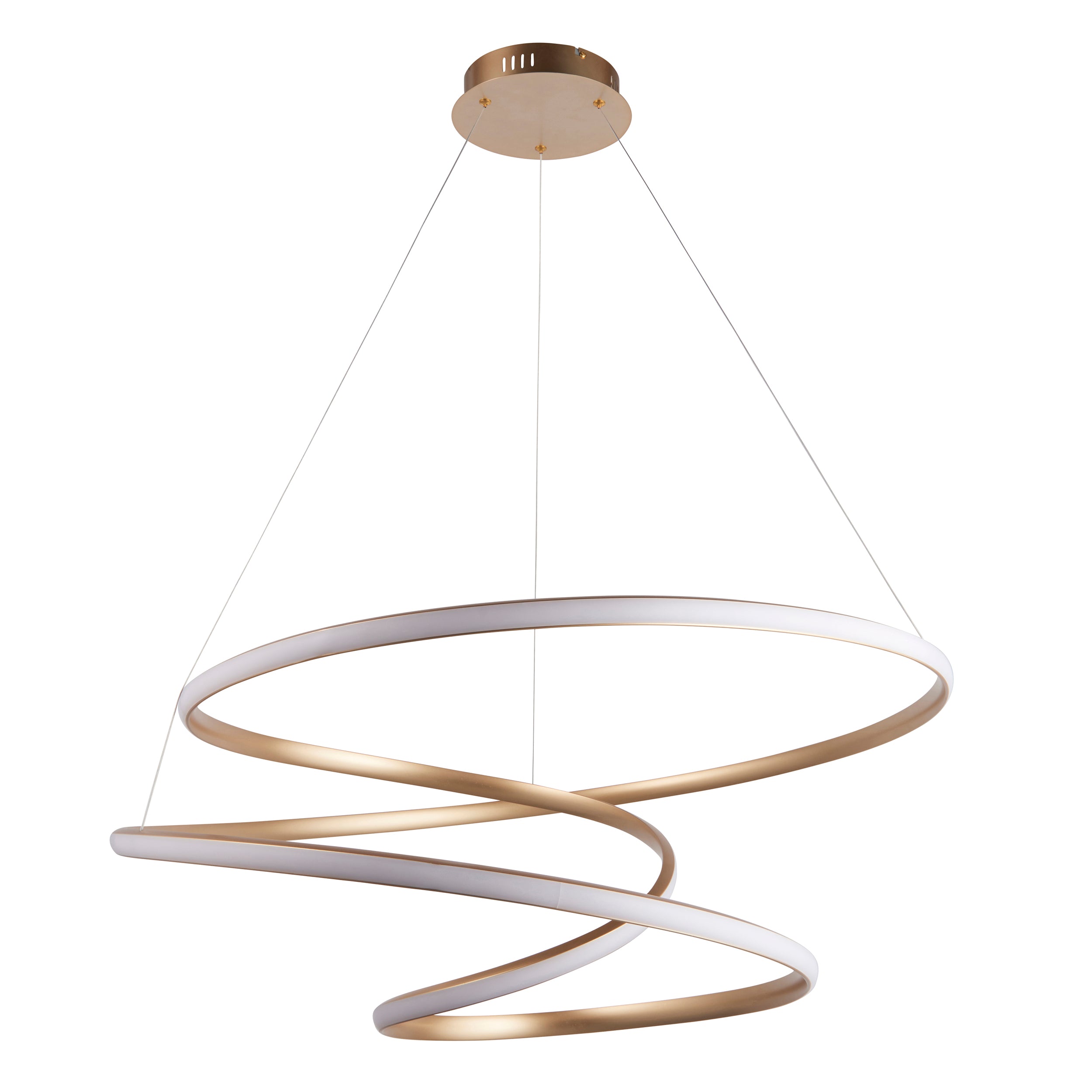 Utopia Ribbon Hoop Pendant - Gold - Large