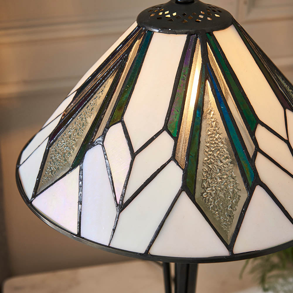 Interiors 1900 Astoria Small Table Lamp - Tiffany Glass