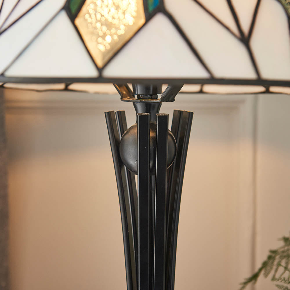 Interiors 1900 Astoria Small Table Lamp - Tiffany Glass
