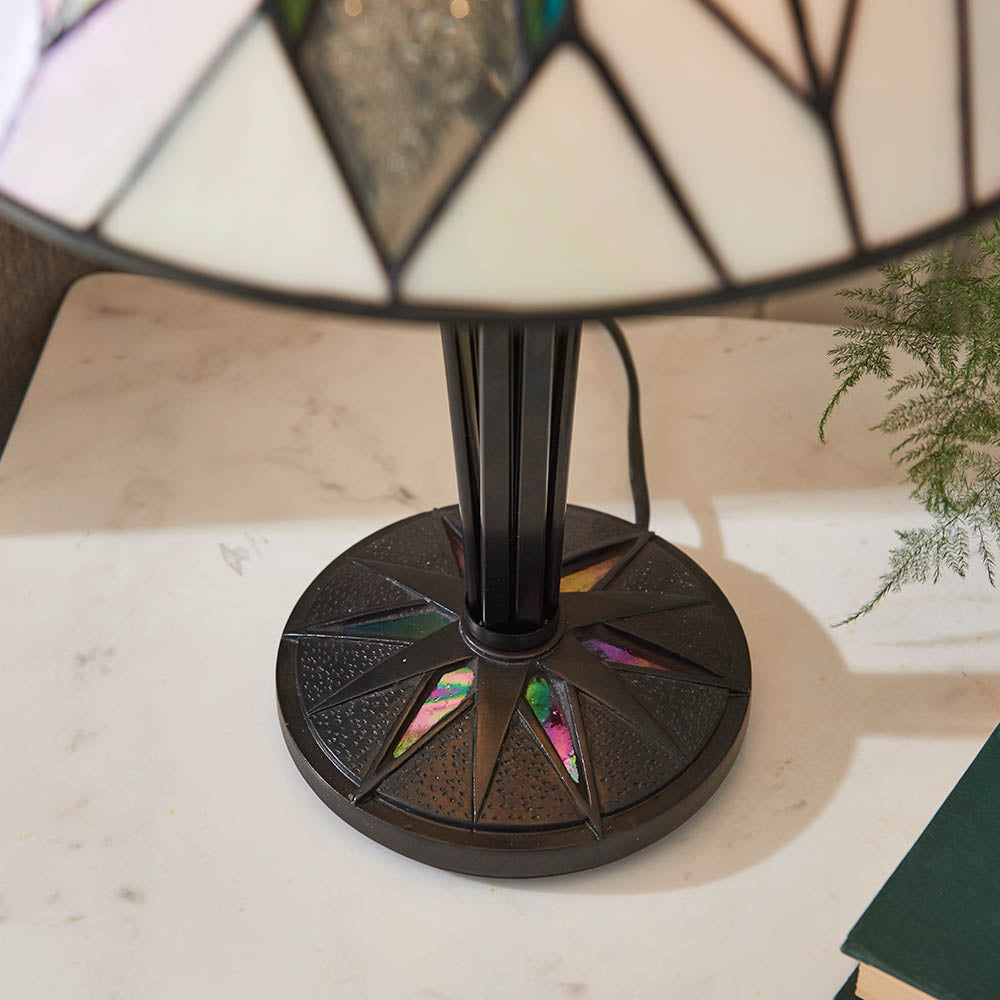 Interiors 1900 Astoria Small Table Lamp - Tiffany Glass