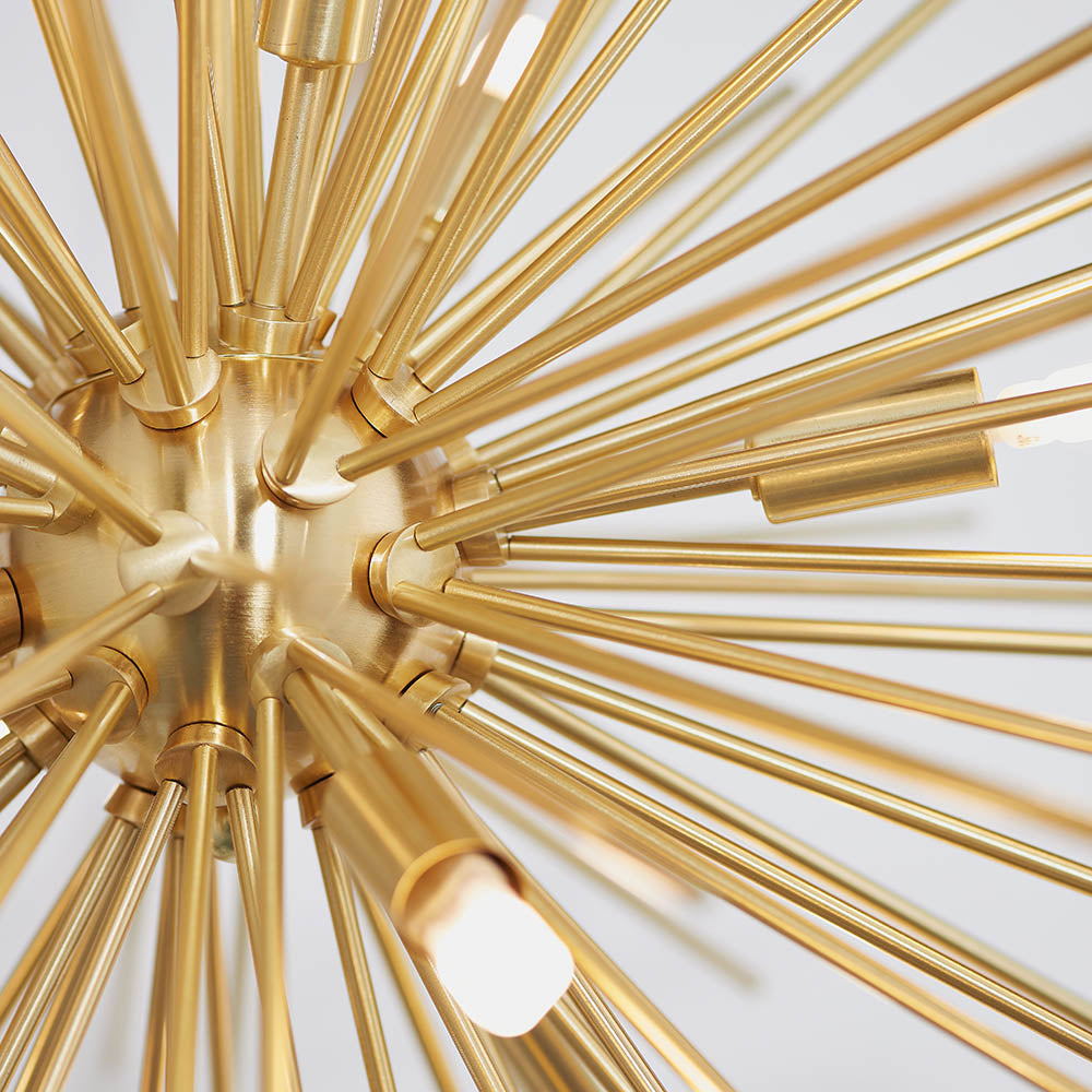 Endon Orta 9 Light Pendant - Satin Brass Plate
