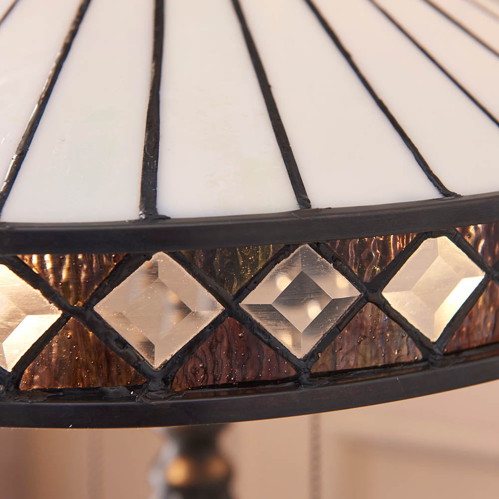 Interiors 1900 Fargo Medium Table Lamp - Tiffany Glass
