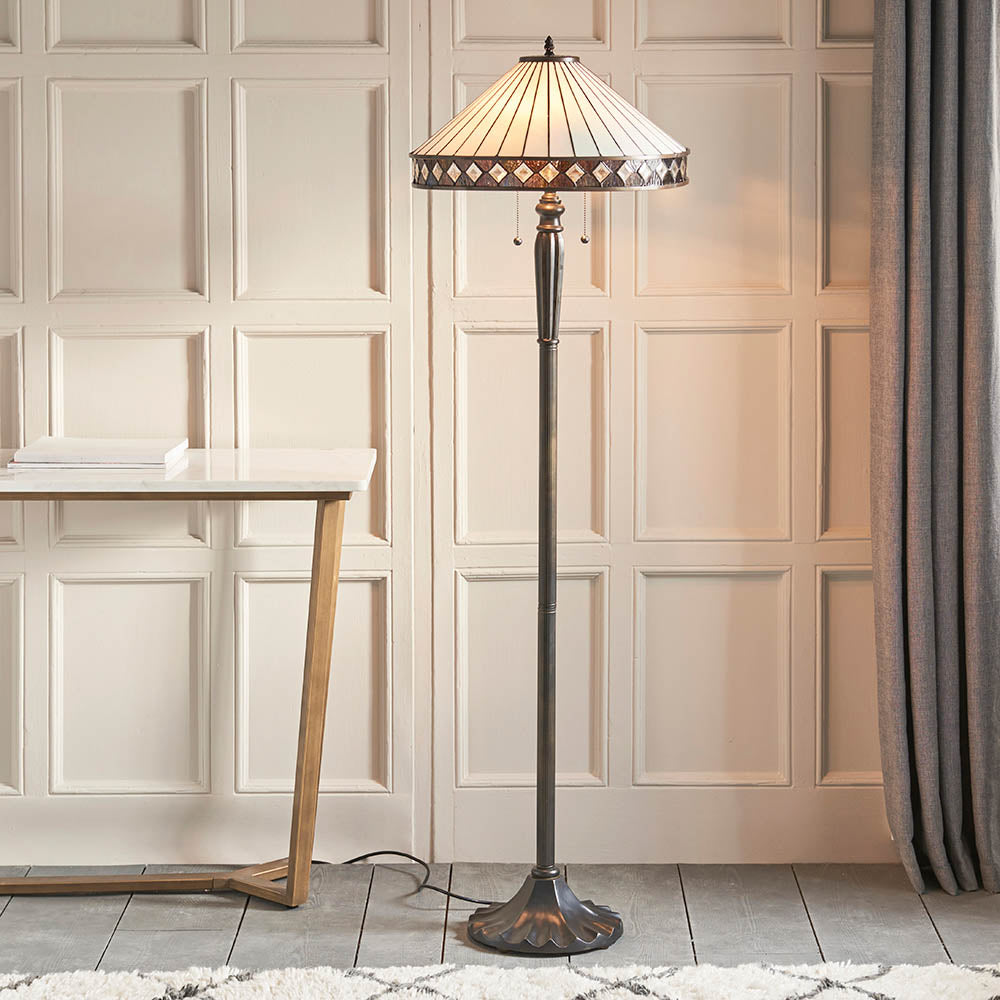 Interiors 1900 Fargo Floor Lamp - Tiffany Glass