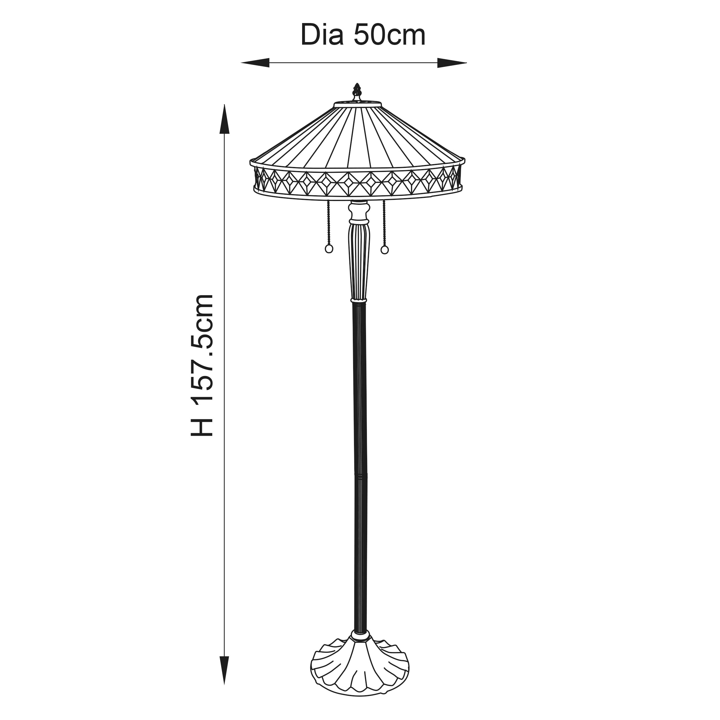 Interiors 1900 Fargo Floor Lamp - Tiffany Glass