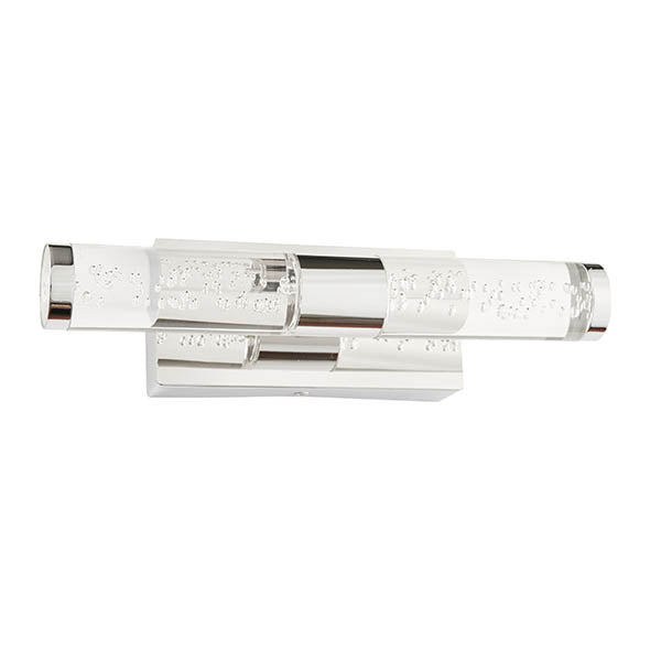 Endon Essence 2 Light Wall Light - Chrome Plate & Clear Bubble Acrylic