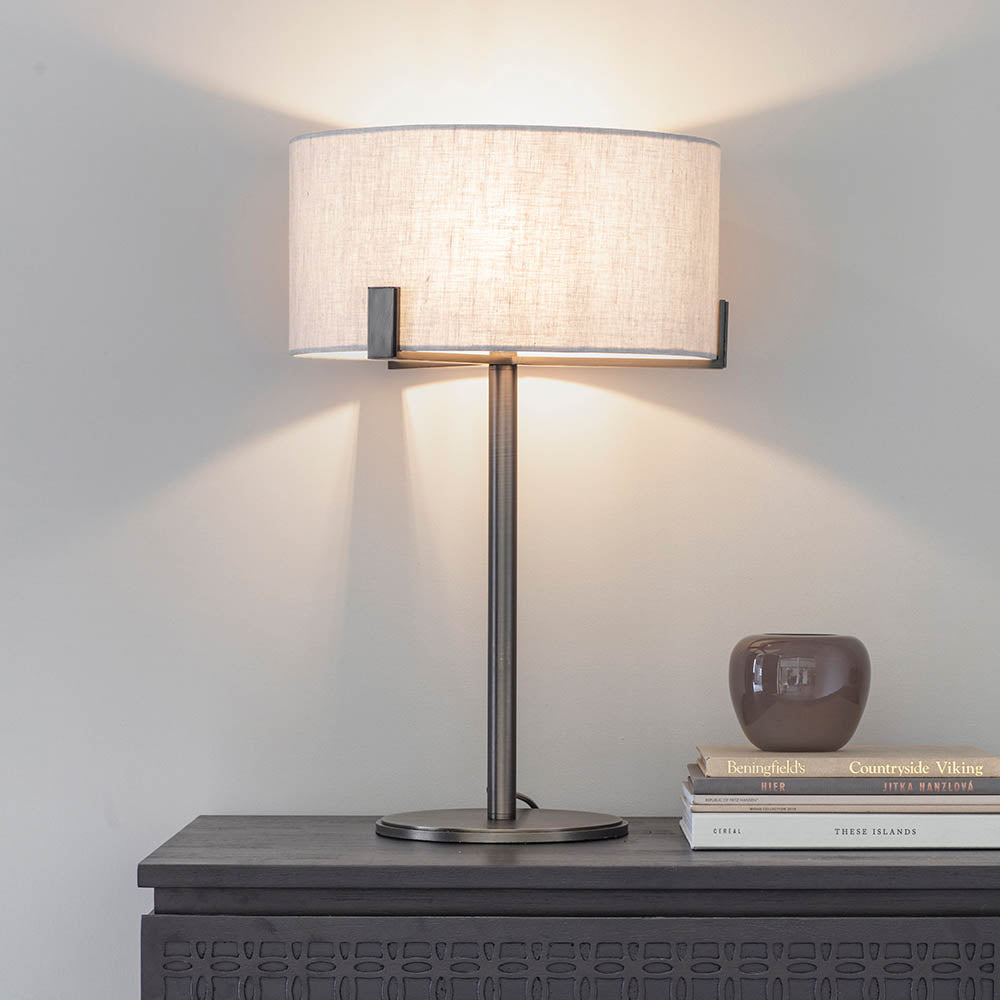 Endon Hayfield Table Lamp - Neutral Linen