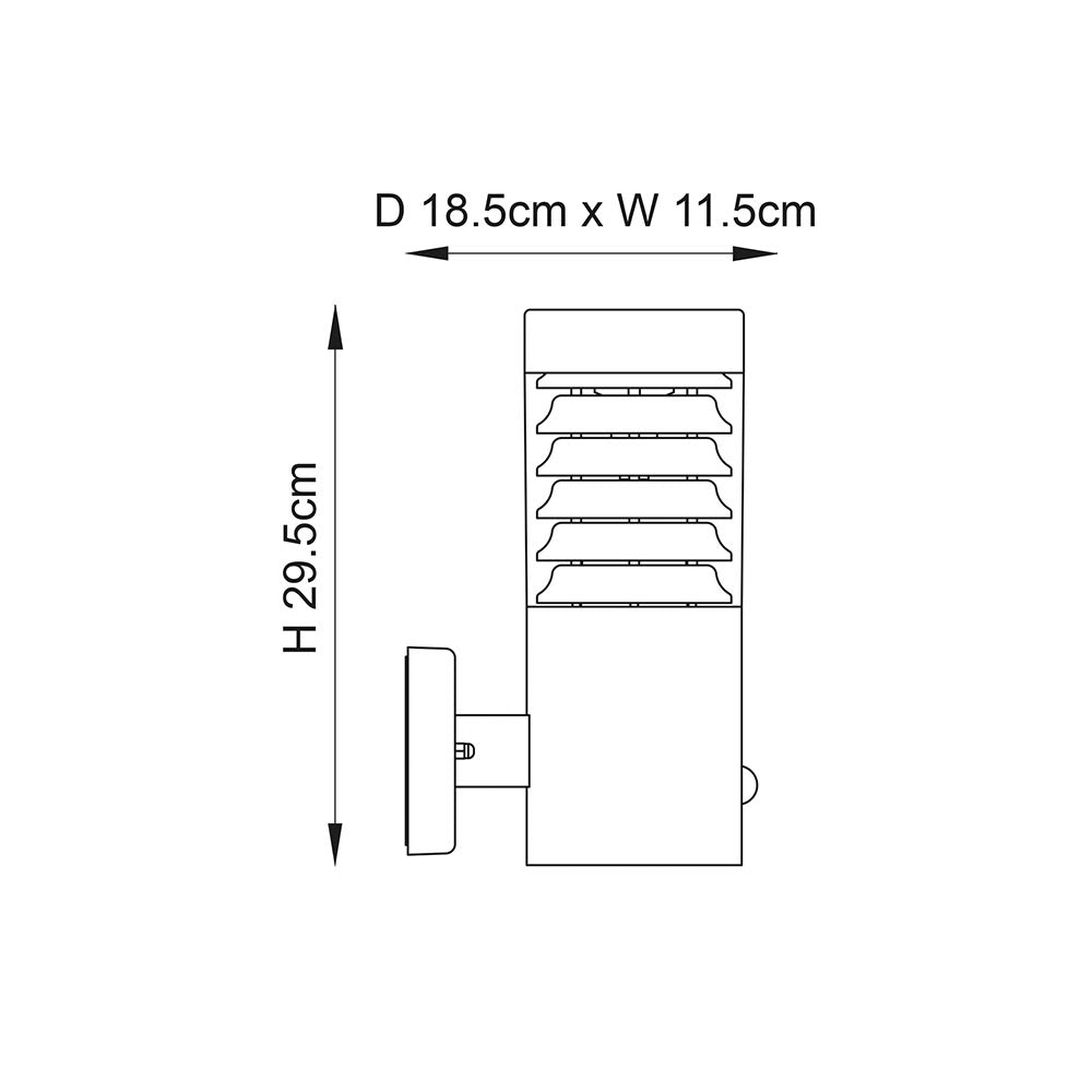 Endon Equinox LED PIR Wall Light - 316 Stainless Steel