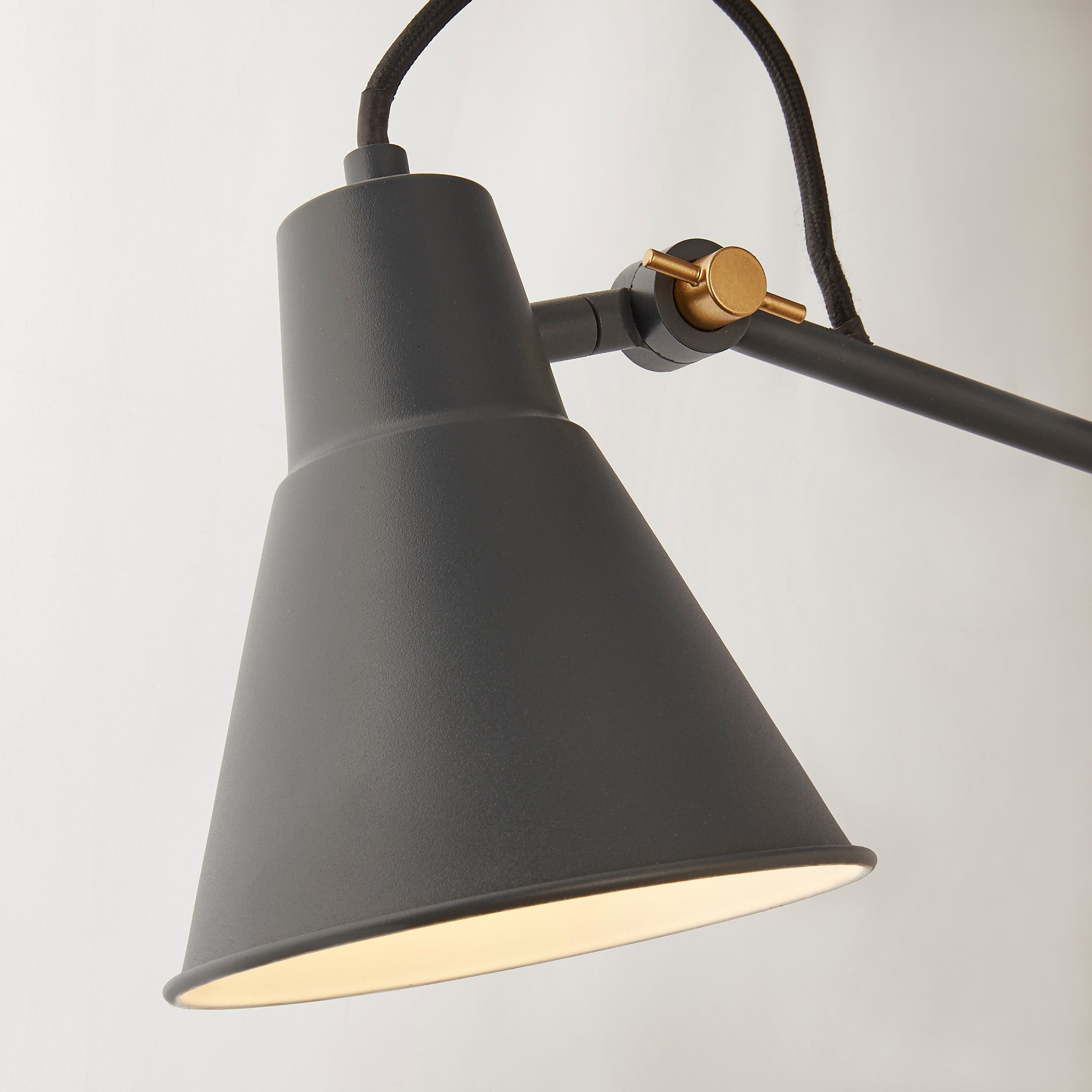 Searchlight Swing Arm Wall Light - Grey