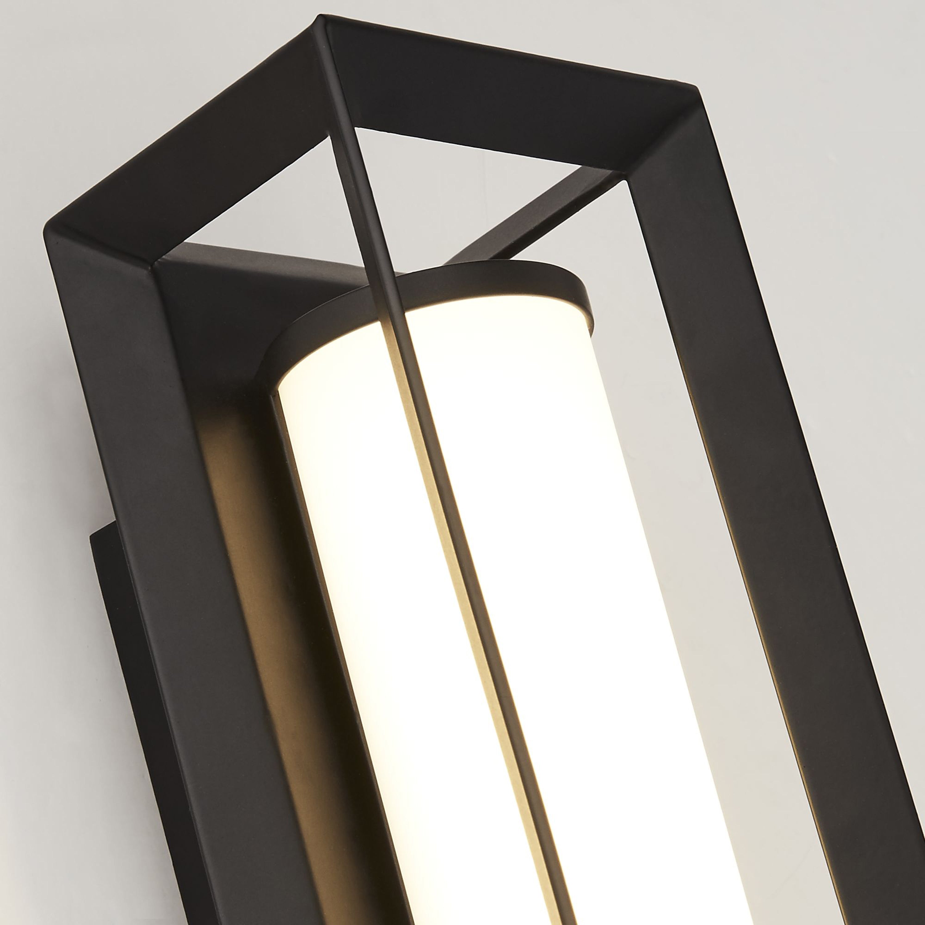 Searchlight Campbell LED Wall Lamp - Matt Black - IP44