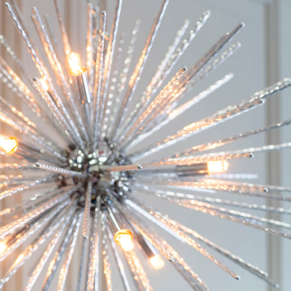 Endon Lena 9 Light Pendant - Chrome Plate