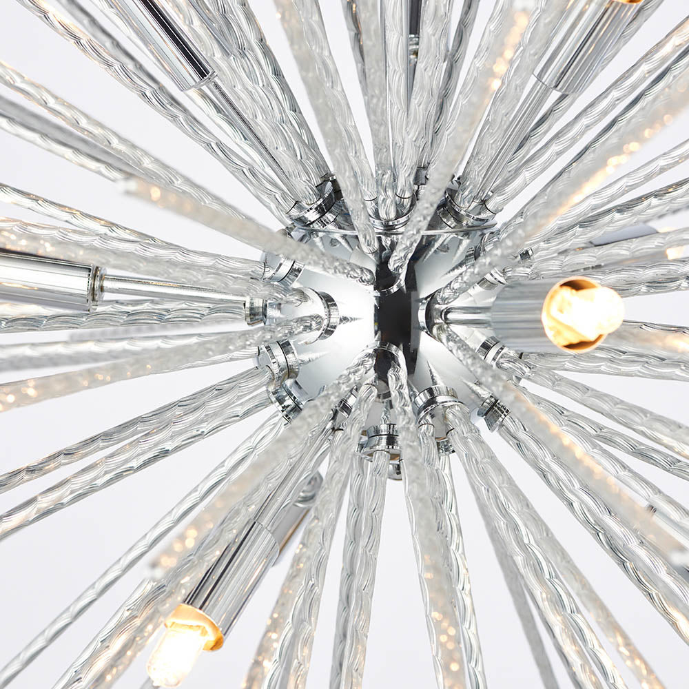 Endon Lena 9 Light Pendant - Chrome Plate