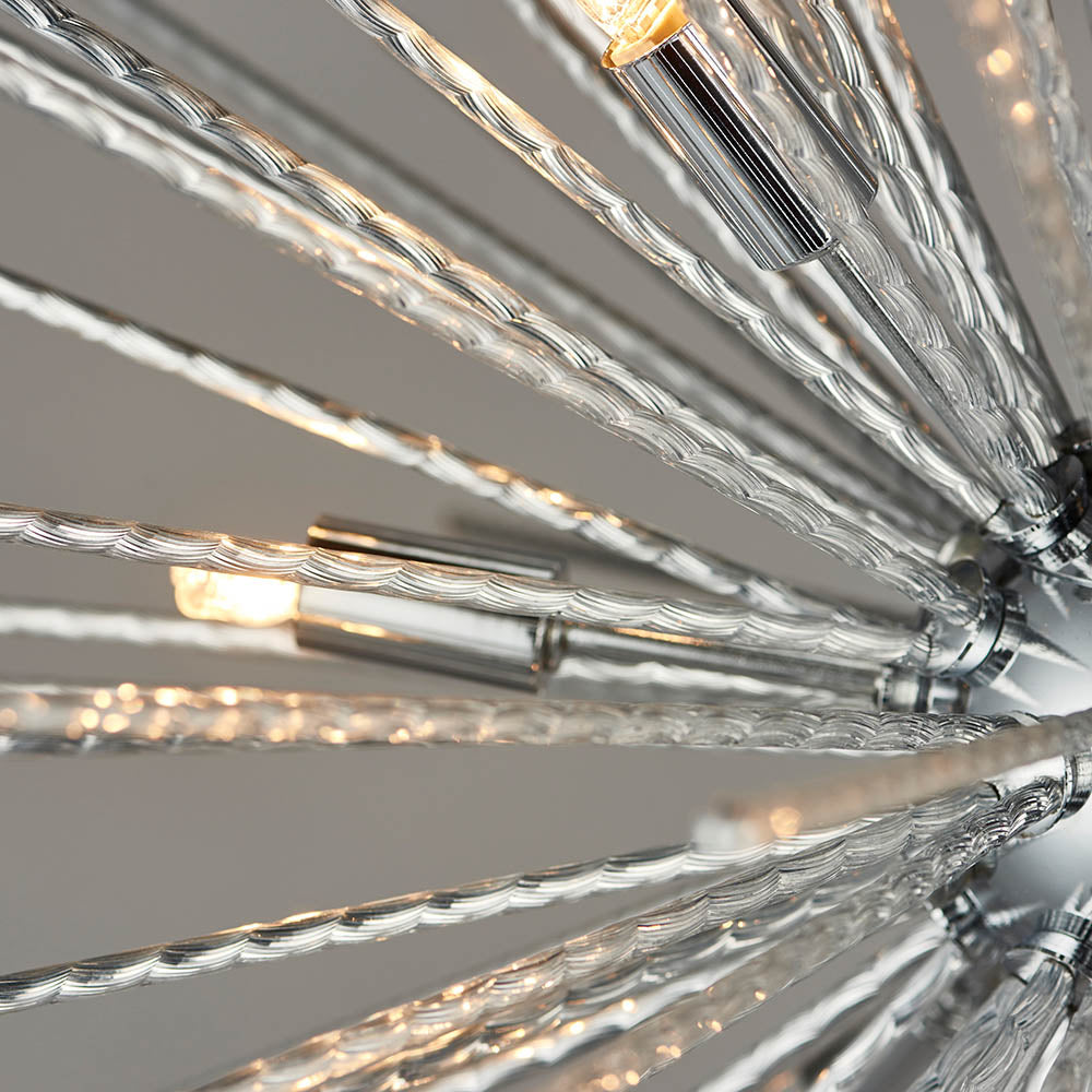 Endon Lena 9 Light Pendant - Chrome Plate