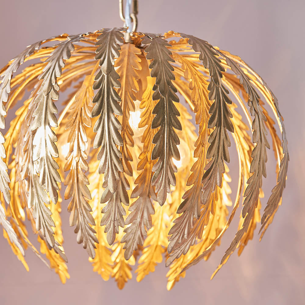 Endon Delphine 3 Light Pendant - Gold Effect Paint