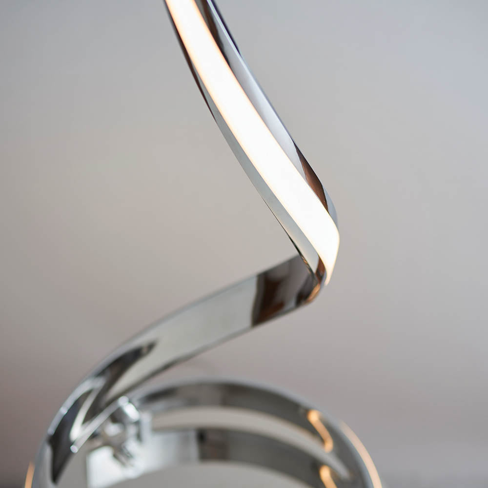 Endon Aria Floor Lamp - Chrome Plate & White Acrylic