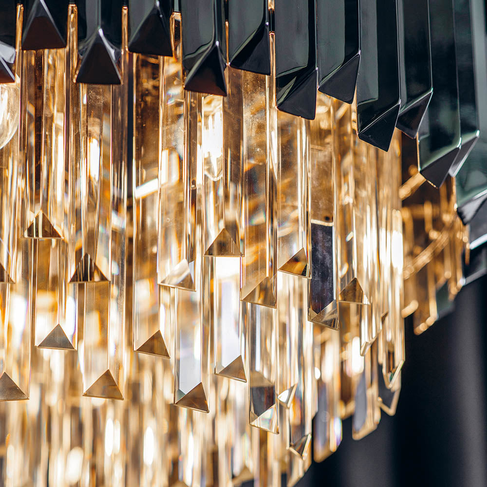 Endon Valetta 6 Light Pendant - Clear Crystal & Polished Stainless Steel