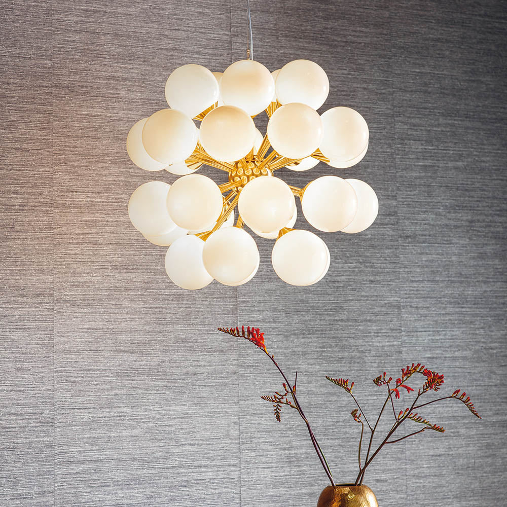 Endon Oscar 28 Light Pendant - Brushed Brass