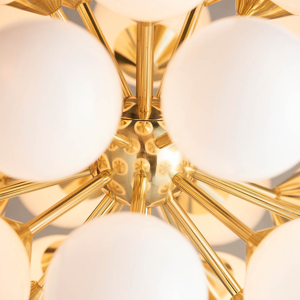 Endon Oscar 28 Light Pendant - Brushed Brass