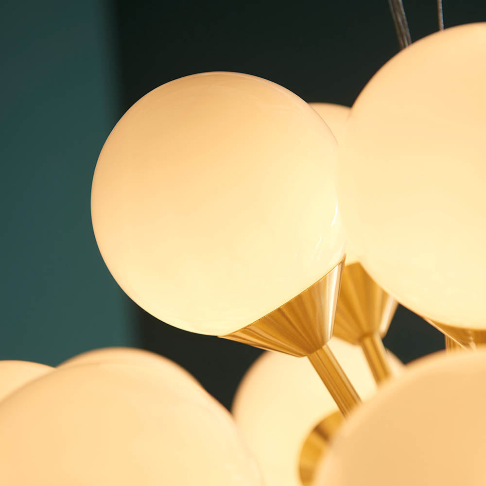 Endon Oscar 28 Light Pendant - Brushed Brass