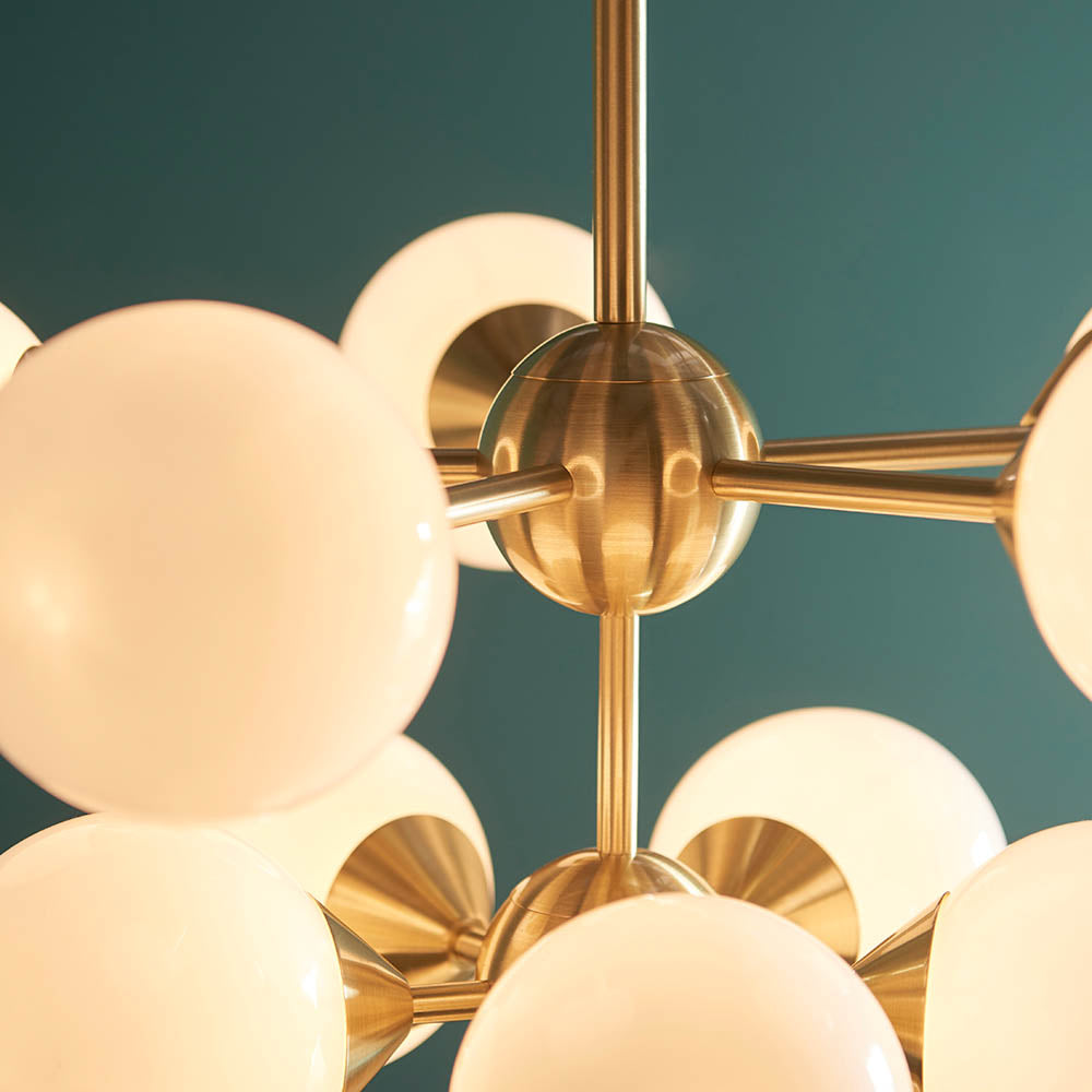 Endon Oscar 11 Light Pendant - Brushed Brass