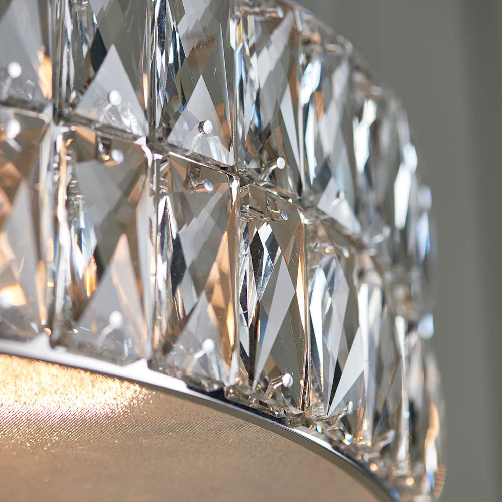Endon Verina 5 Light Pendant - Clear Crystal & Chrome Plate