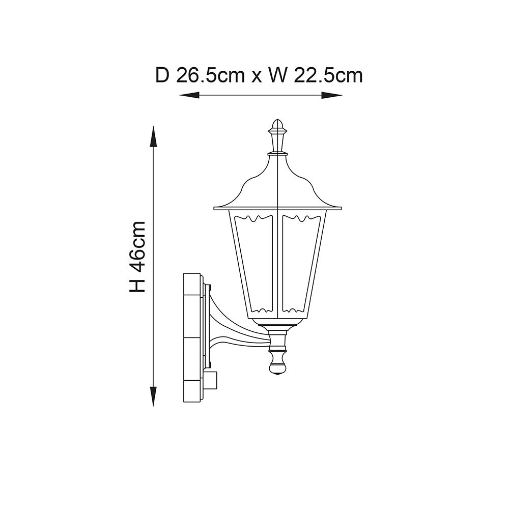 Endon Burford Single Light Wall Light with PIR - Matt Black & Clear Glass