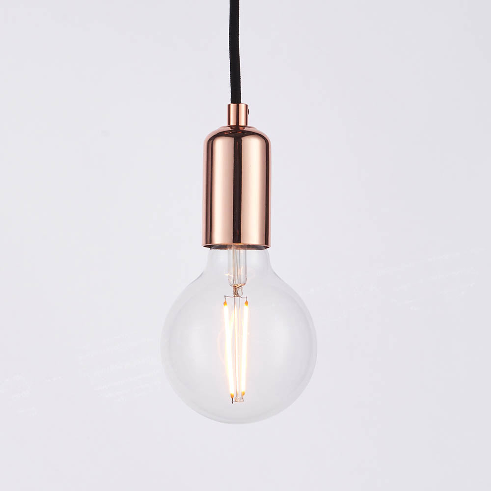 Endon Studio 6 Light Multi-Drop Pendant - Copper Plate