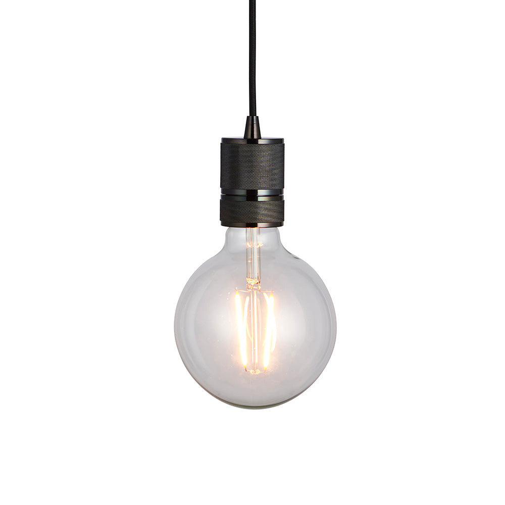Endon Urban Single Light Pendant - Black Chrome Plate