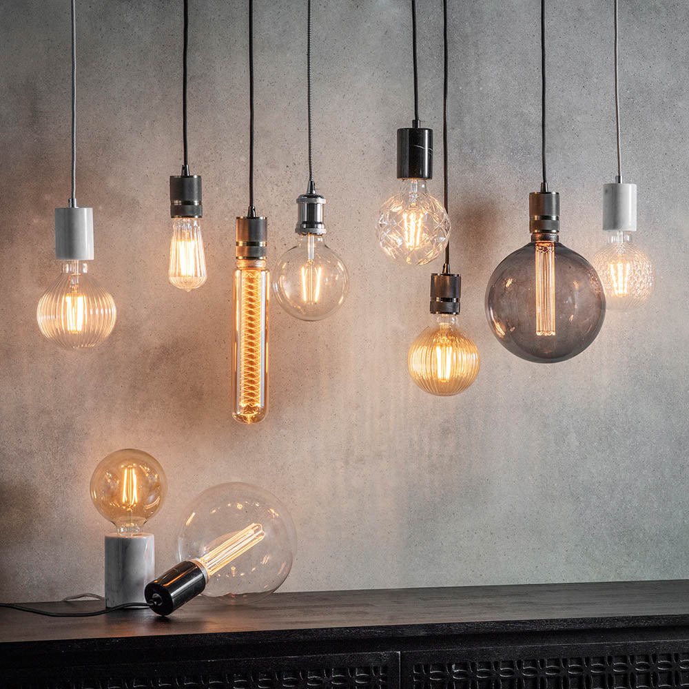 Endon Urban Single Light Pendant - Black Chrome Plate