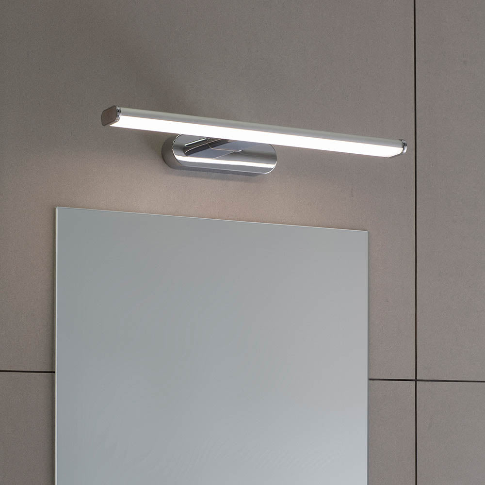 Endon Moda Single Light Wall Light - Chrome Effect & Frosted Plastic