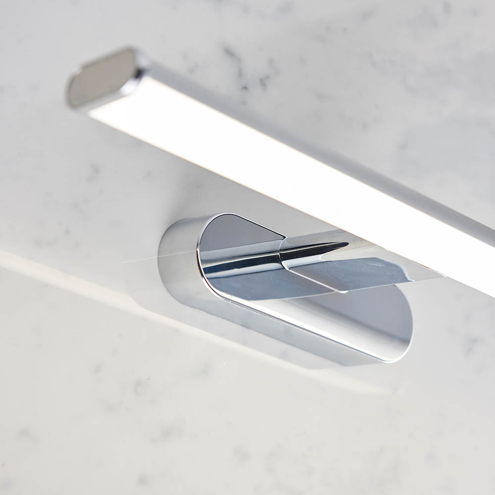 Endon Moda Single Light Wall Light - Chrome Effect & Frosted Plastic