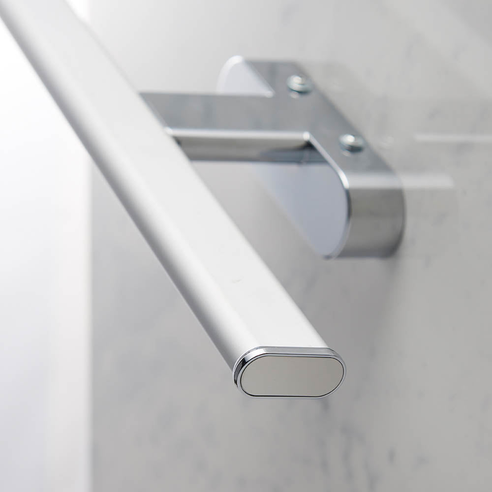 Endon Moda Single Light Wall Light - Chrome Effect & Frosted Plastic