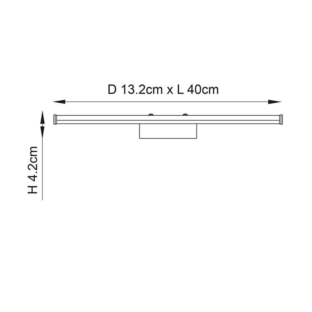 Endon Moda Single Light Wall Light - Chrome Effect & Frosted Plastic